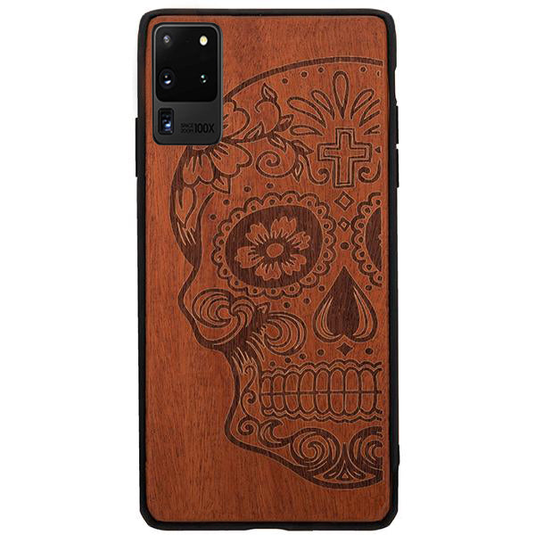 Real Wood Skull Samsung S20  Ultra