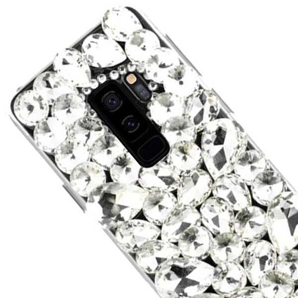 Handmade Bling Silver Stones Bling Case Samsung S9 Plus