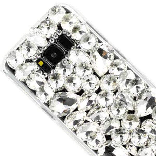Handmade Bling Silver Stones Samsung S8