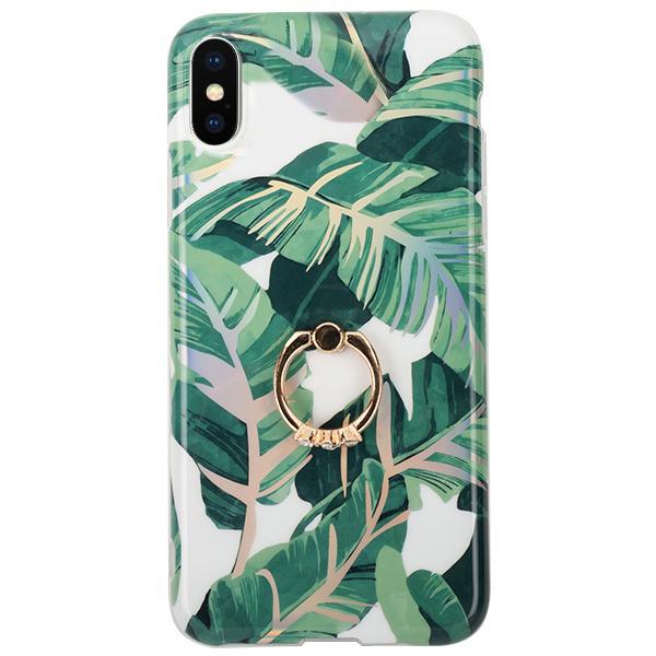 Green Leaves Ring Case Iphone 10/X/XS