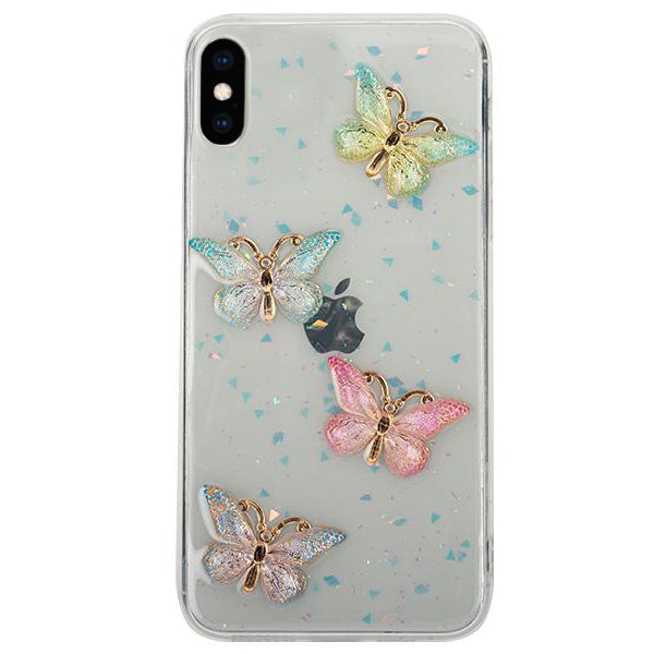 Butterflies 3D Pastel Case Iphone 10/X/XS