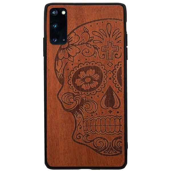 Real Wood Skull Samsung S20