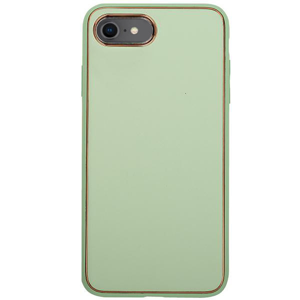 Leather Style Mint Green Gold Case Iphone 7/8 SE 2020