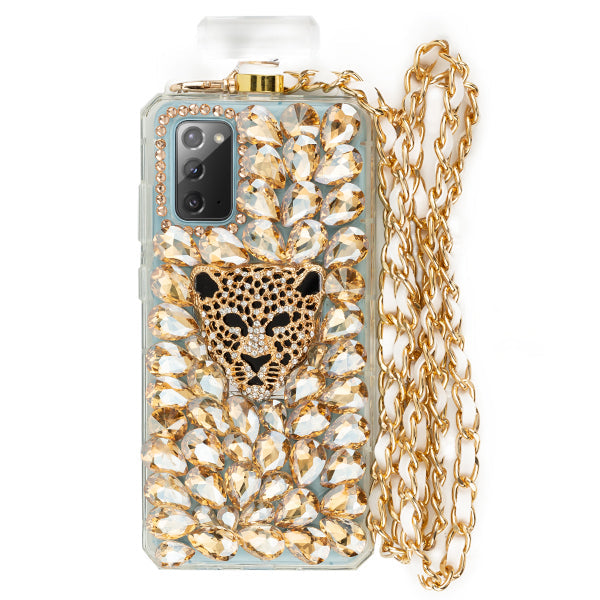 Handmade Gold Cheetah Bling Bottle Samsung  Note 20