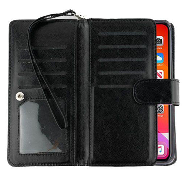 Handmade Detachable Bling Black Wallet IPhone 13 Mini