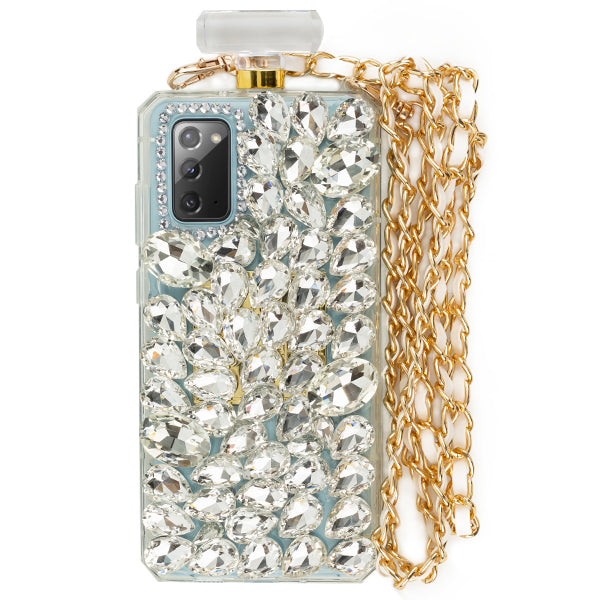 Handmade Silver Fox Bling Bottle Samsung Note 20