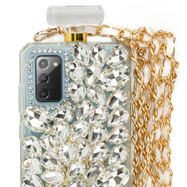 Handmade Silver Fox Bling Bottle Samsung Note 20