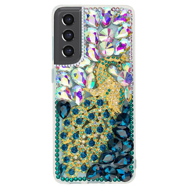 Handmade Peacock Bling Case Samsung S21 FE