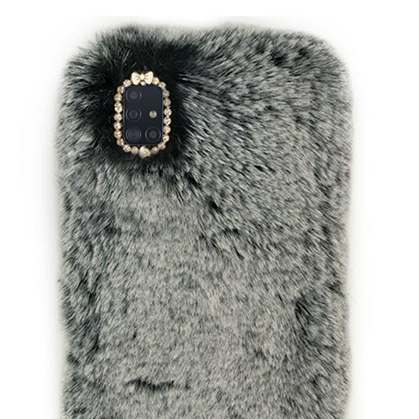 Fur Black Case Grey Samsung A51