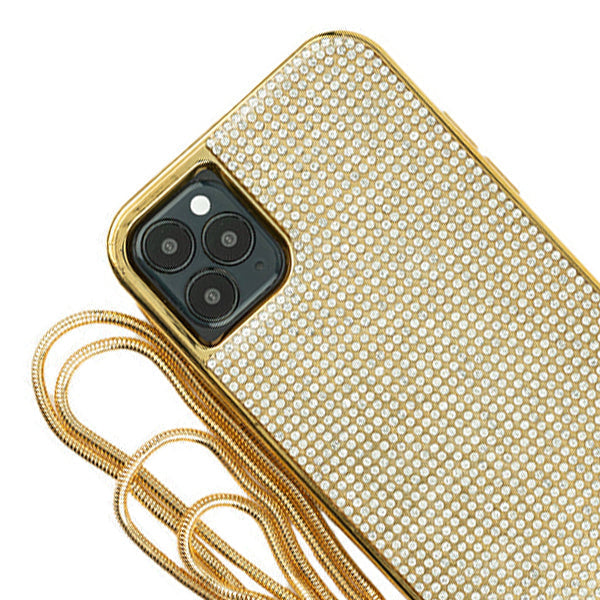 Bling Tpu Crossbody Gold Silver Case Iphone 13 Pro