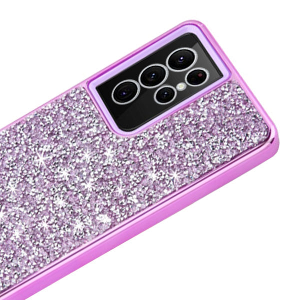 Hybrid Bling Case Purple Samsung S22 Ultra