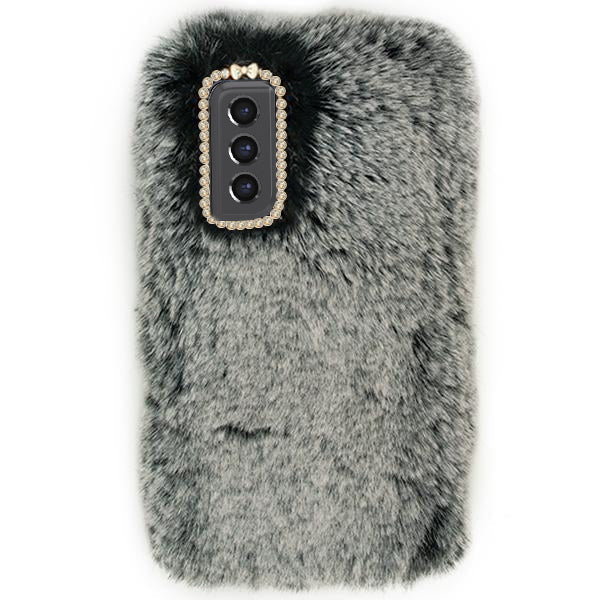 Fur Case Grey Samsung S21 FE