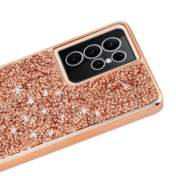 Hybrid Bling Case Rose Gold Samsung S22 Ultra