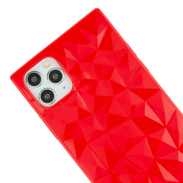 Square Box Triangle Tpu Skin Red Case Iphone 12 Pro Max