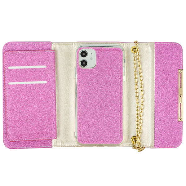 Glitter Detachable Purse Hot Pink Iphone 11