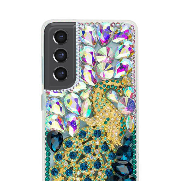 Handmade Peacock Bling Case Samsung S21 FE