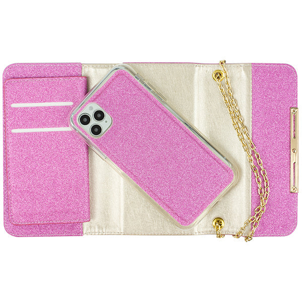 Glitter Detachable Purse Hot Pink Iphone 11 Pro Max