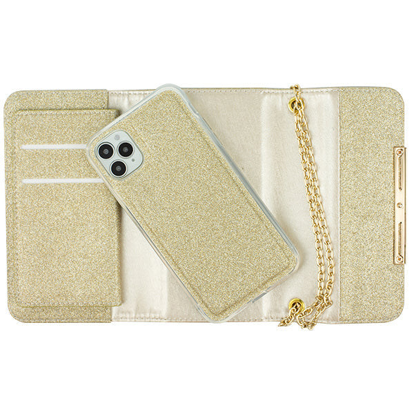 Glitter Detachable Purse Gold Iphone 11 Pro