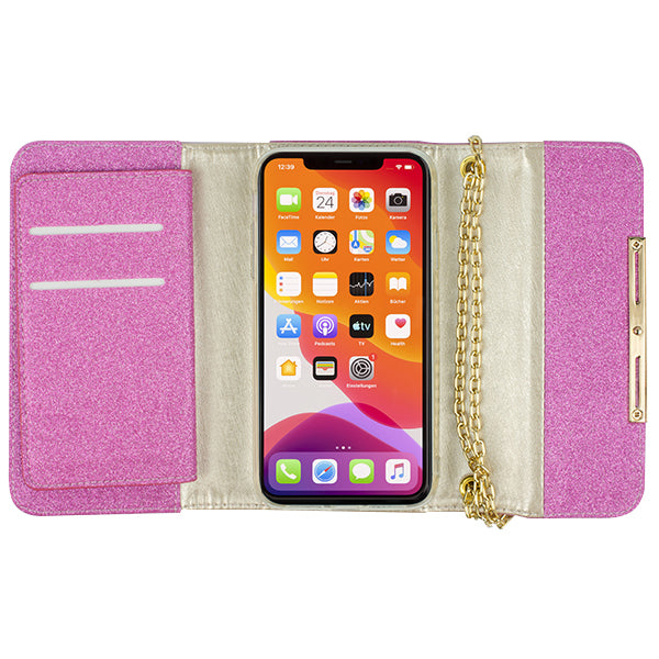 Glitter Detachable Purse Hot Pink Iphone 11 Pro