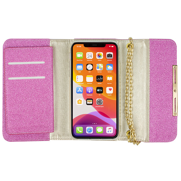 Glitter Detachable Purse Hot Pink Iphone 11