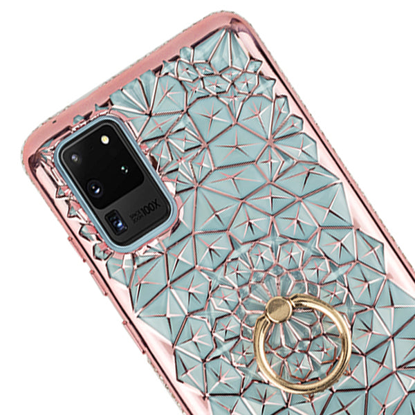 Abstract Ring Case Rose Gold Samsung S20 Ultra