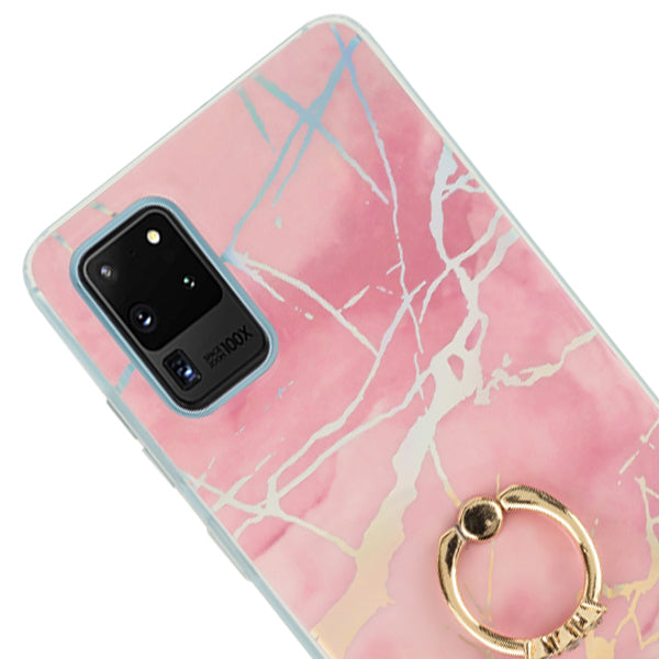 Marble Pink Ring Case Samsung S20 Ultra