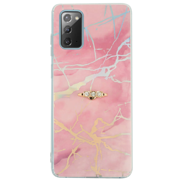 Marble Pink Ring Case Samsung Note 20