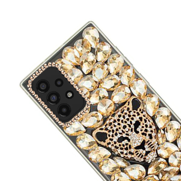 Handmade Cheetah Gold Bling Case Samsung A53 5G