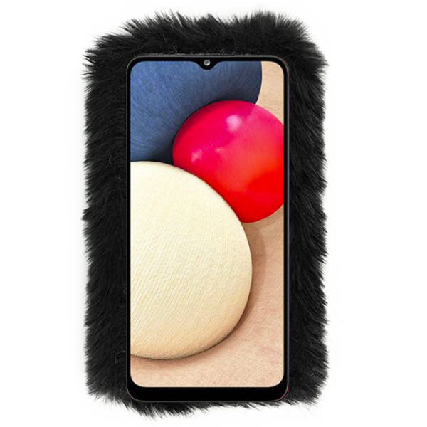 Fur Case Black Samsung A42 5G