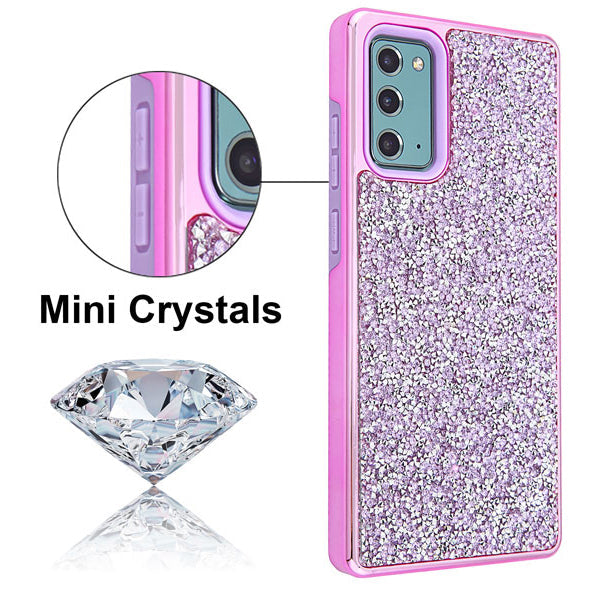 Hybrid Bling Purple Case Samsung Note 20