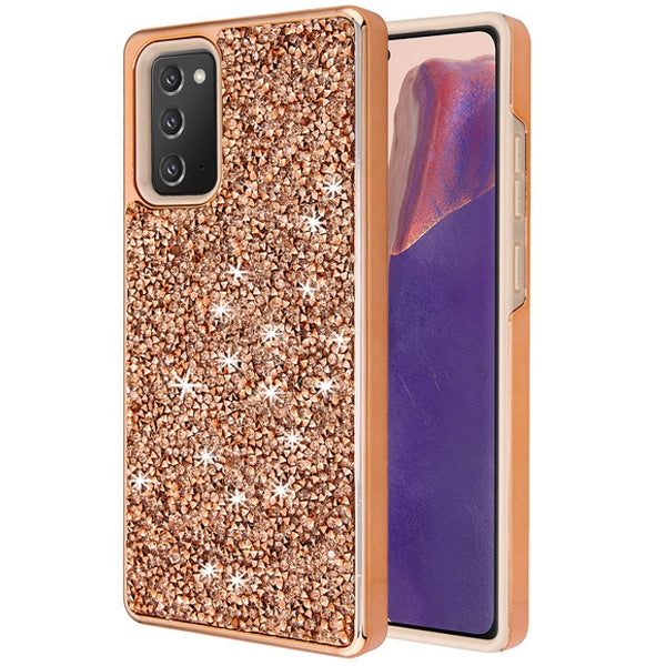 Hybrid Bling Rose Gold Case Samsung Note 20