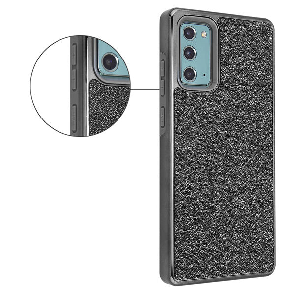 Hybrid Chrome Bling Black Case Samsung Note 20