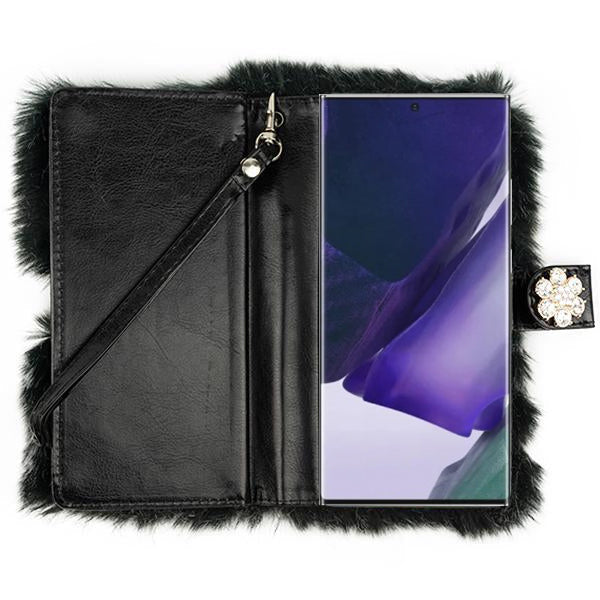 Fur Detachable Wallet Grey Samsung Note 20 Ultra