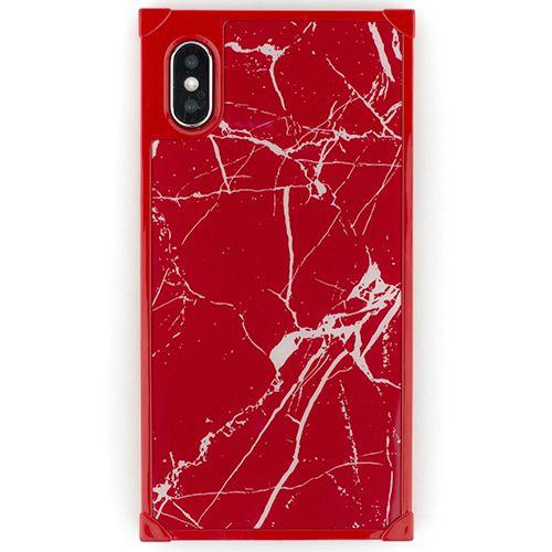 Marble Square Red Case Iphone 10/X/XS - Bling Cases.com