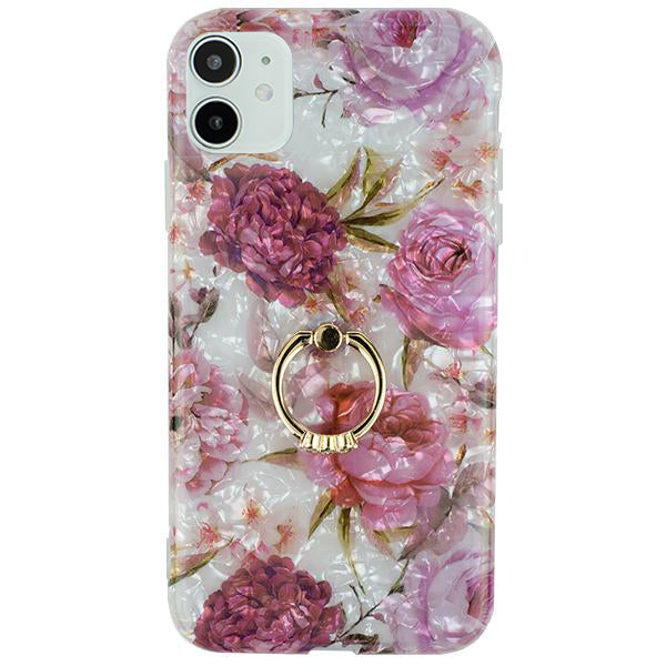 Flowers Pink Swirl Ring Skin Iphone 12 Mini