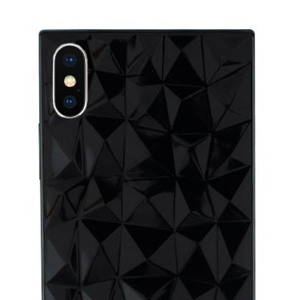 Square Box Triangle Tpu Skin Black Case Iphone 10/X/XS