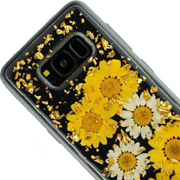 Real Flowers Yellow Flake Samsung S8