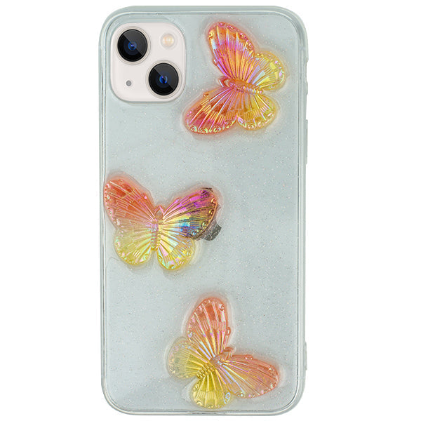 Butterflies 3D Rose Case IPhone 13