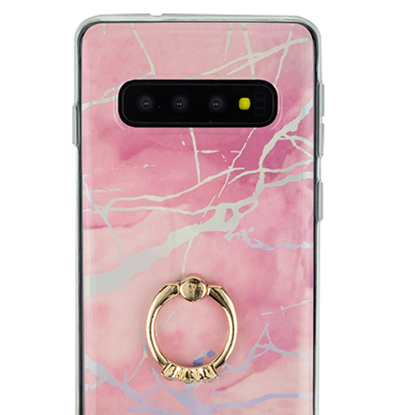 Marble Pink Ring Case Samsung S10