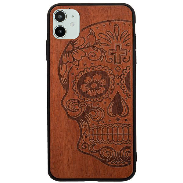 Skull Real Wood Iphone 11
