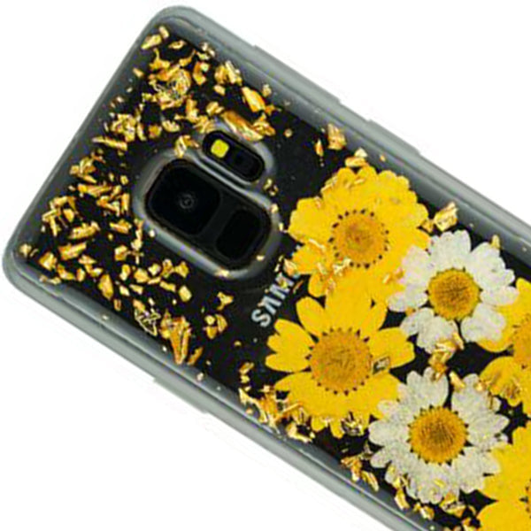 Real Flowers Yellow Flake Samsung S9 Plus