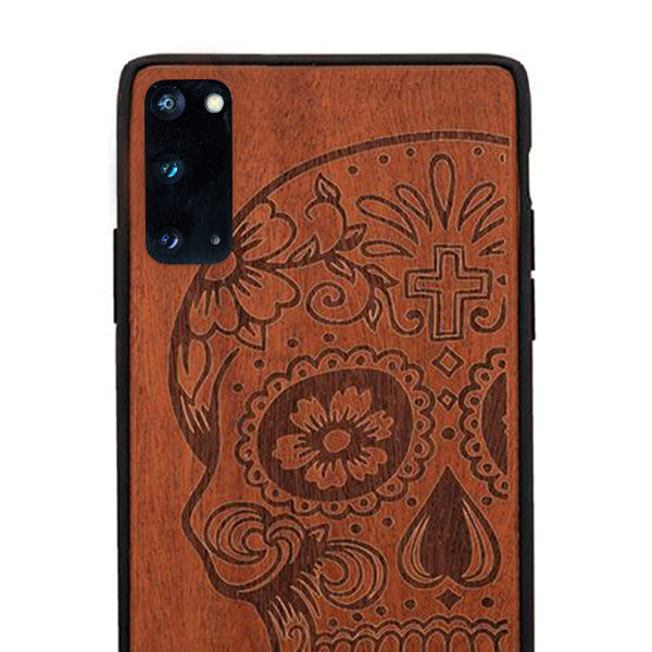 Real Wood Skull Samsung S20