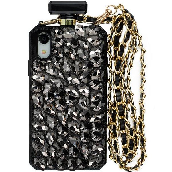 Handmade Bling Black Bottle Case Iphone XR
