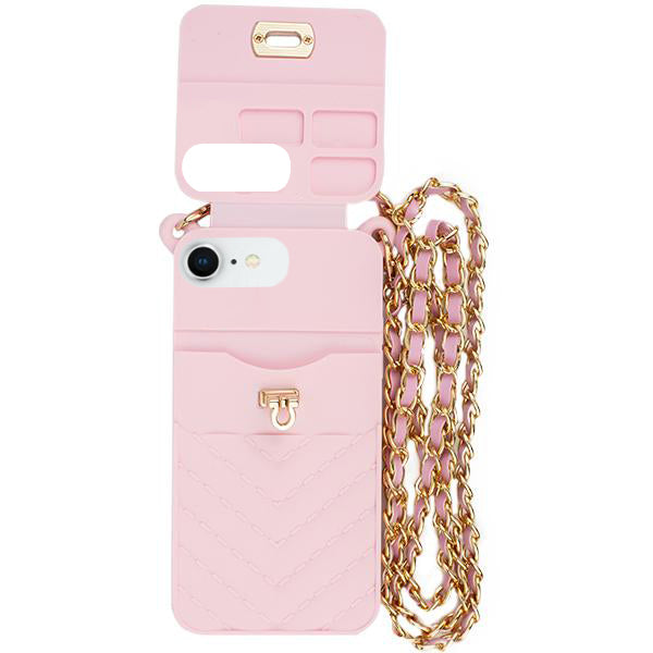 Crossbody Silicone Pouch Pink Iphone 7/8 SE 2020