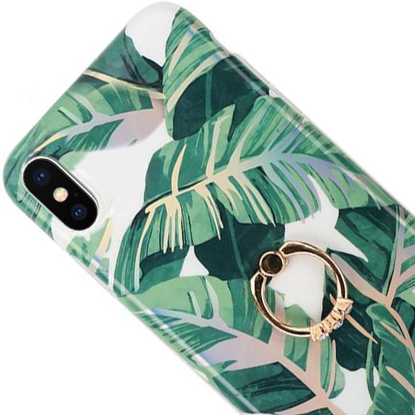 Green Leaves Ring Case Iphone 10/X/XS