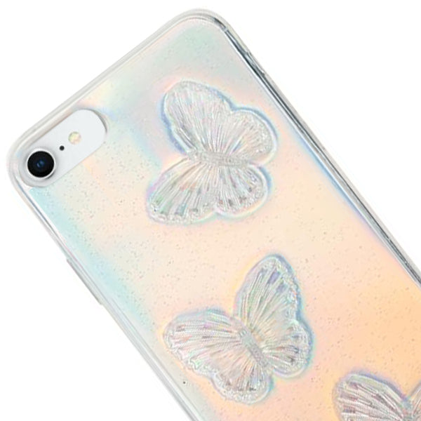 Butterflies Silver 3D Case IPhone 7/8 SE 2020