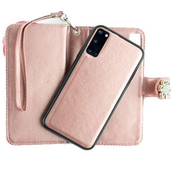 Handmade Pink Flower Bling Wallet S20