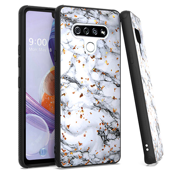 Marble Flake White Case LG Stylo 6