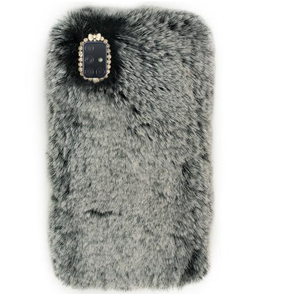 Fur Case Grey Samsung A71