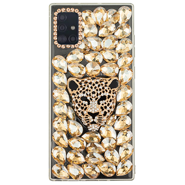 Handmade Cheetah Bling Gold Case Samsung A51